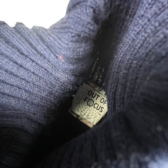 Vintage 1970s 80s velour turtleneck long sleeve shirt Out of Focus - Picture 3 of 3